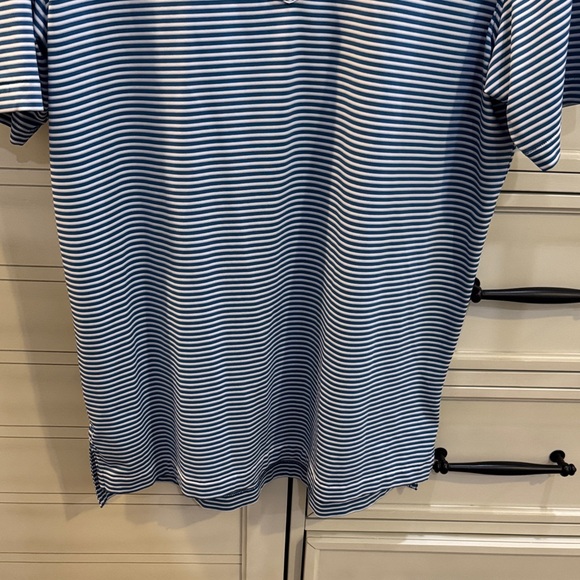 Peter Millar Navy and White Striped Polo Shirt - Picture 4 of 5